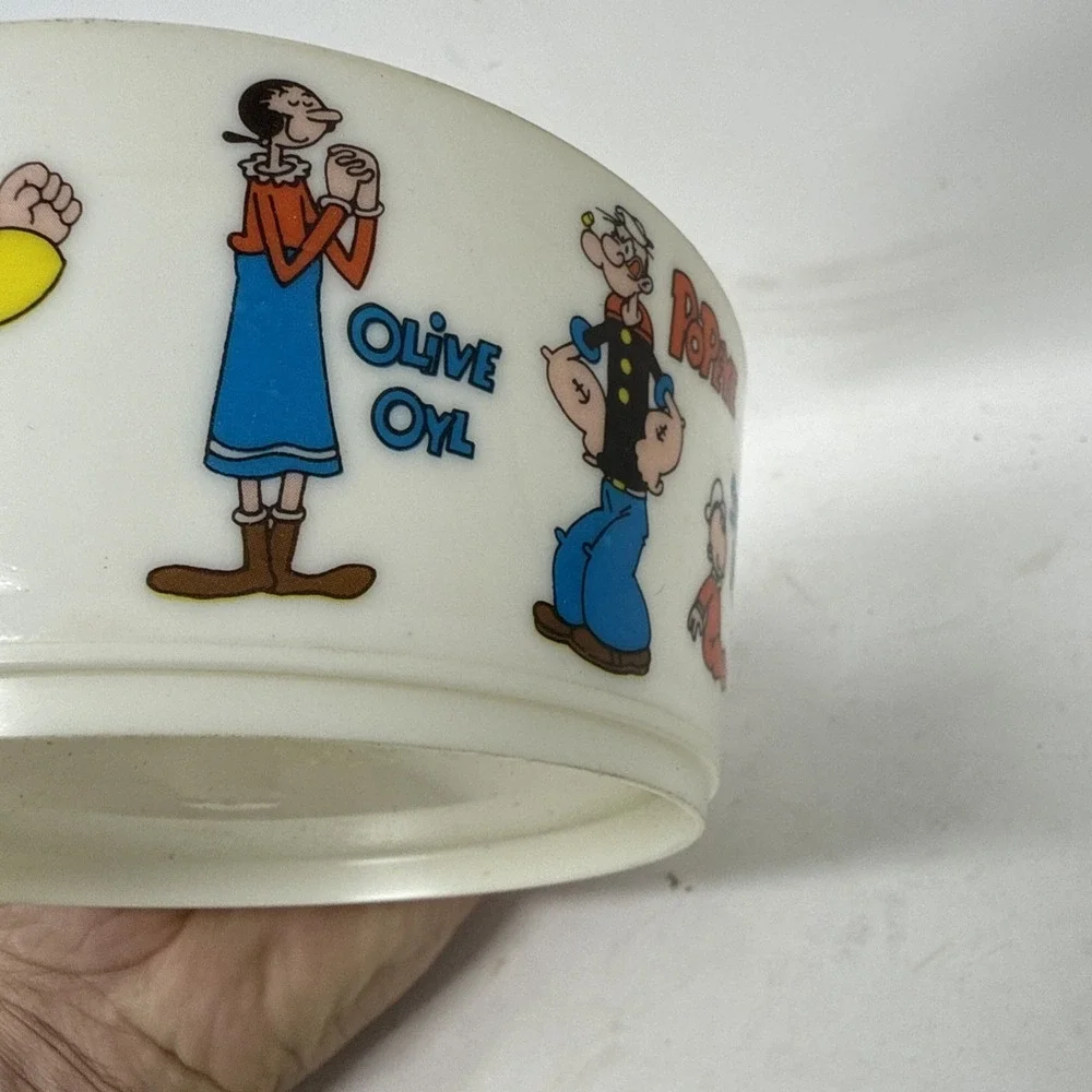 Popeye The Sailor Man 1979 Plastic Cereal Bowl Vintage Deka USA Olive Oil Brutus